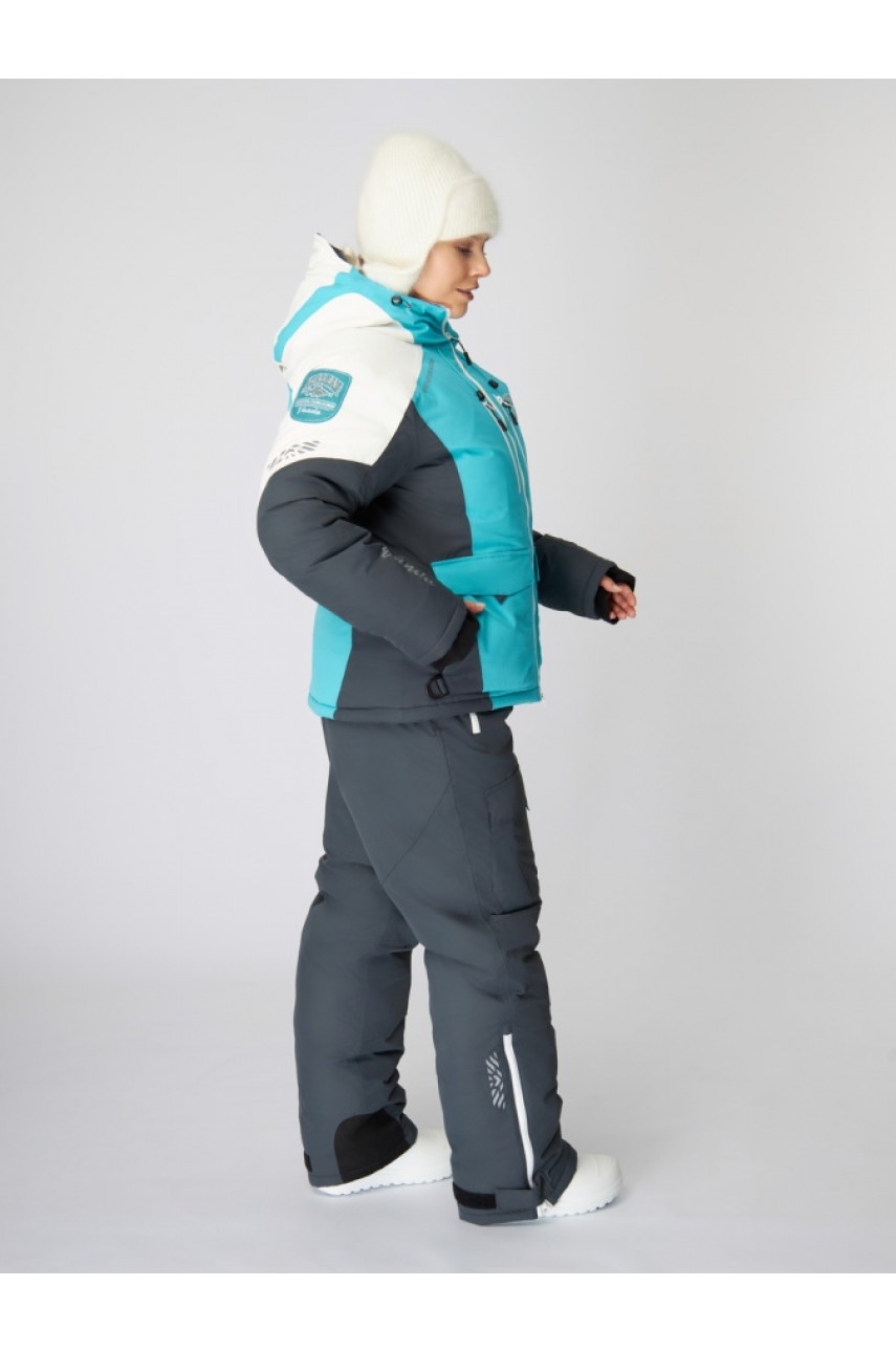Костюм зимний Alaskan Vanda жен. XXL бел/голуб/сер (куртка+полукомбинезон)