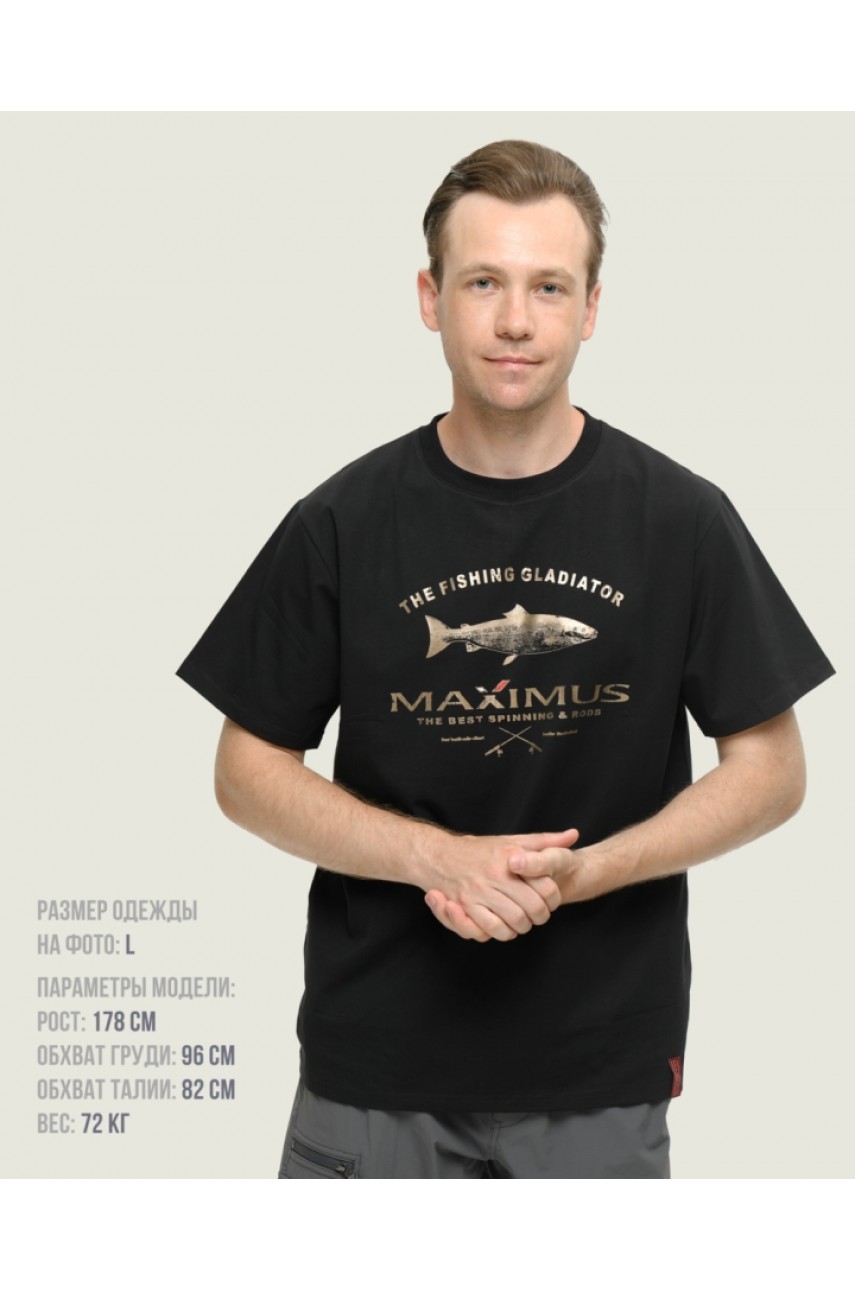 Футболка Maximus чёрная   S (MCTSB)