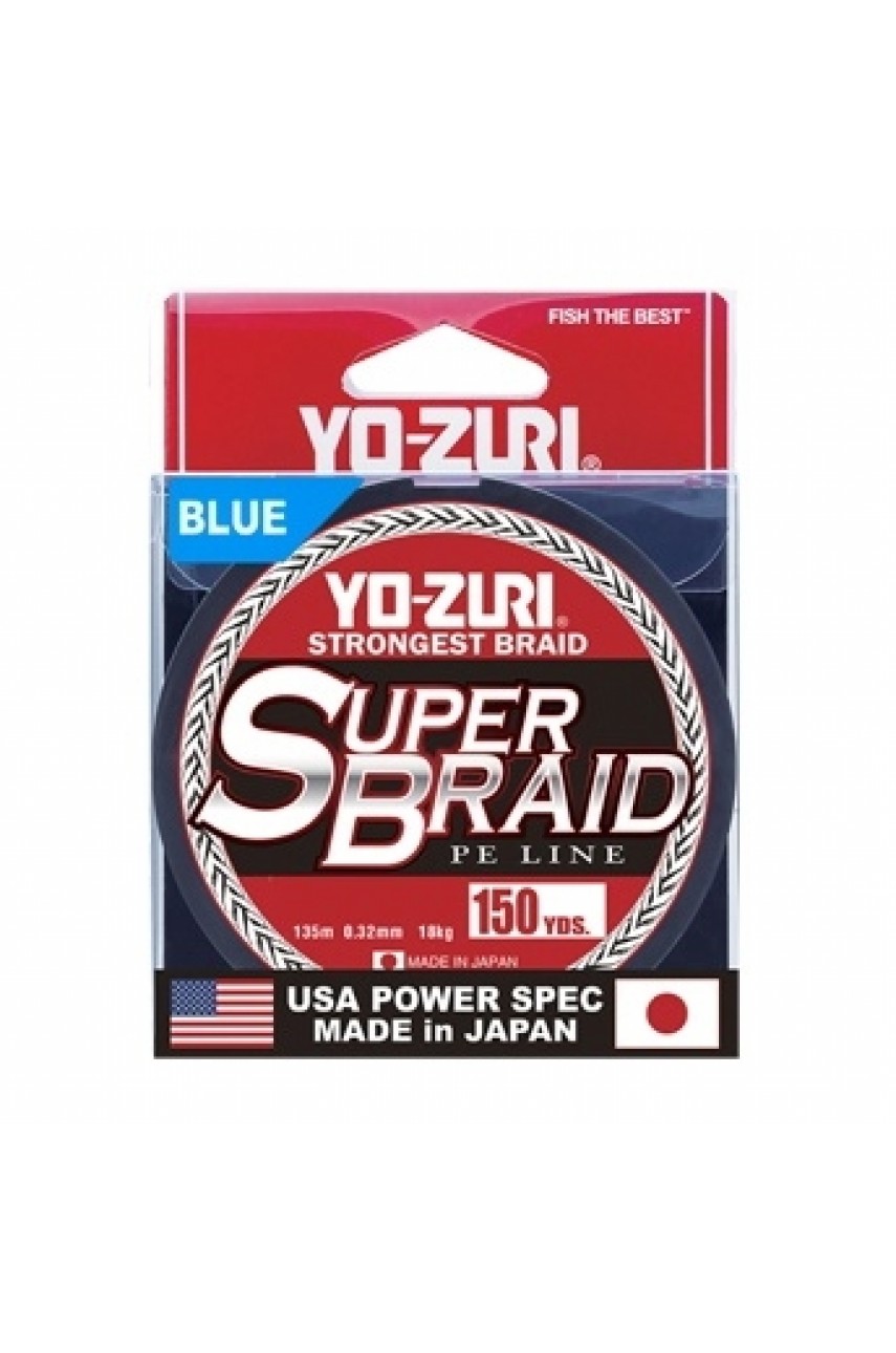 Пл.шн. Yo-Zuri PE Super Braid 135м Blue 15lbs (0,19мм)