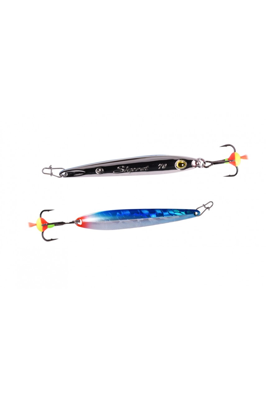 Блесна вертикальная ECOPRO Shprot, 75мм, 13г, BL/SRF Блесна вертикальная ECOPRO Shprot, 75мм, 13г, BL/SRF