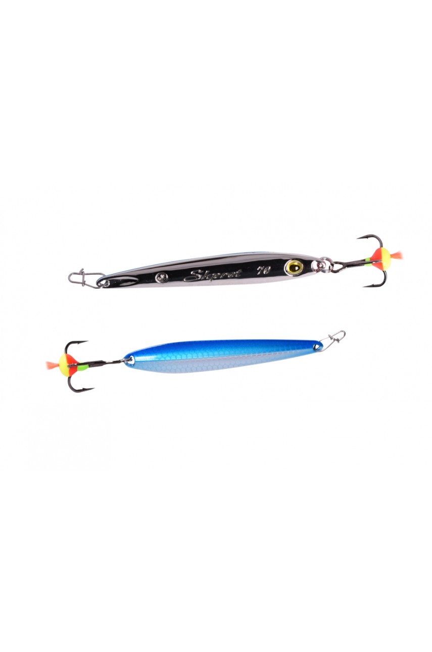 Блесна вертикальная ECOPRO Shprot, 75мм, 13г, BL/SRF Блесна вертикальная ECOPRO Shprot, 75мм, 13г, BL/SRF