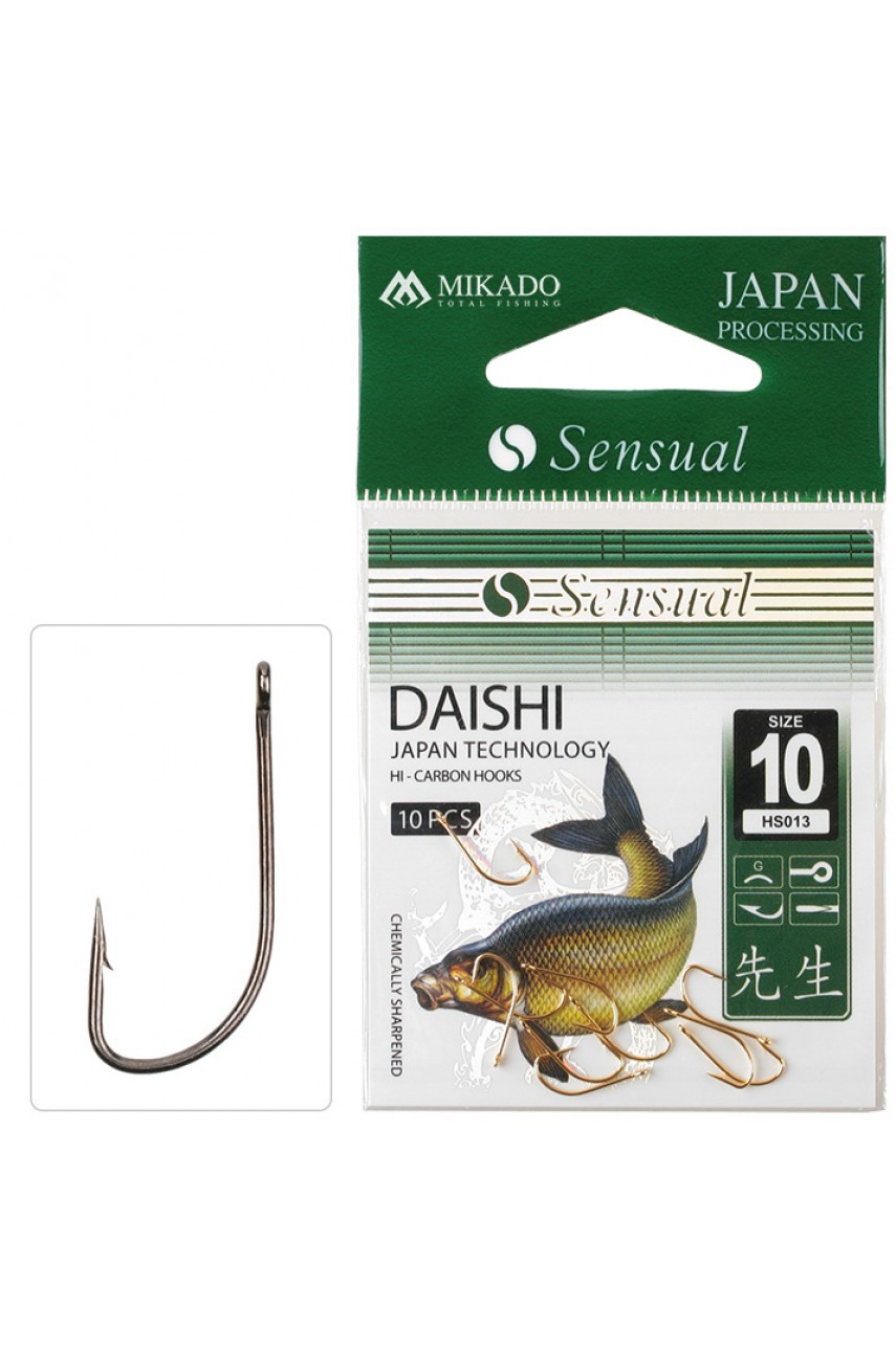 Крючки Mikado SENSUAL - DAISHI № 8 BN (с ушком)( 10 шт.) модель HS013-8B от Mikado