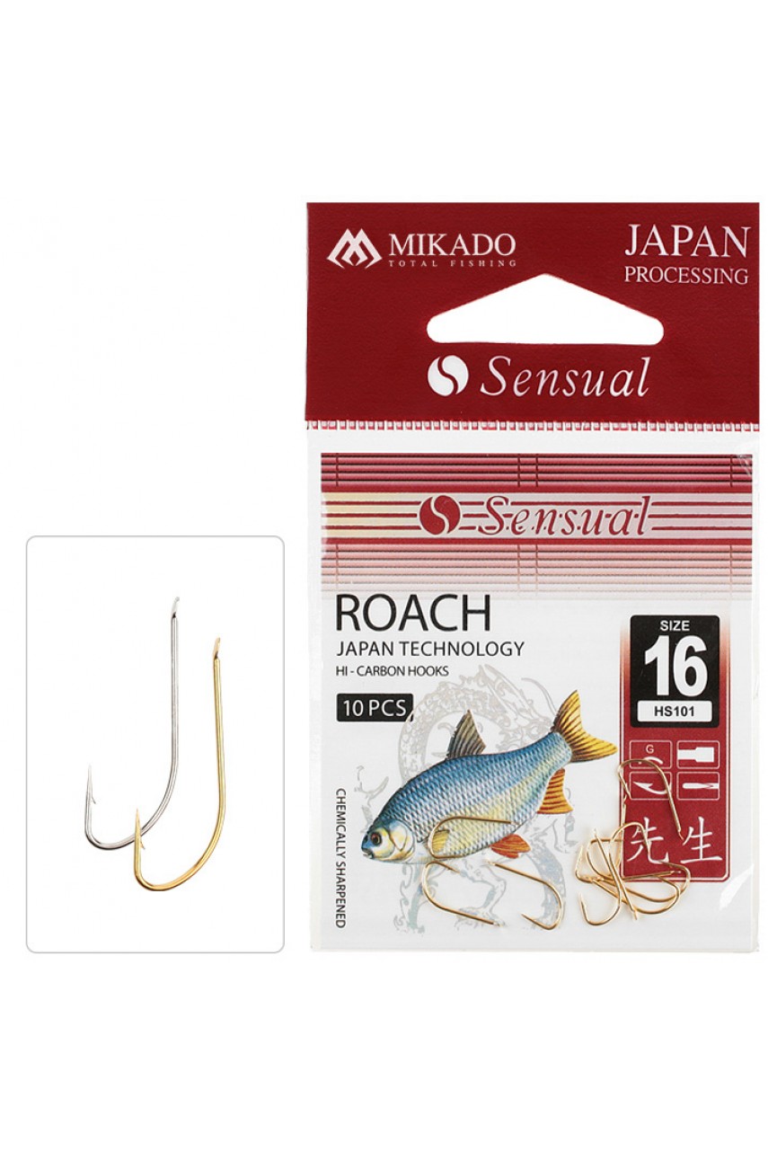 Крючки Mikado SENSUAL - ROACH № 14 NI (с лопаткой) ( 10 шт.) модель HS101-14N от Mikado