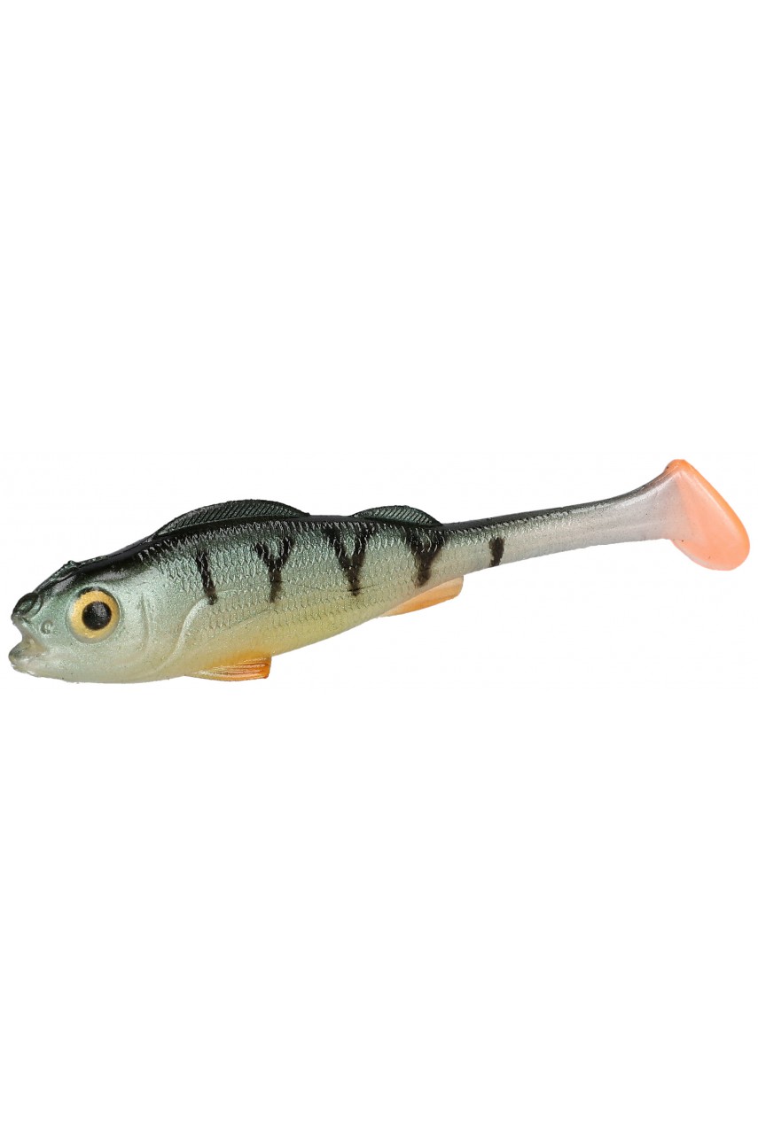 Виброхвост Mikado REAL FISH 9.5 см. / PERCH (4 шт )