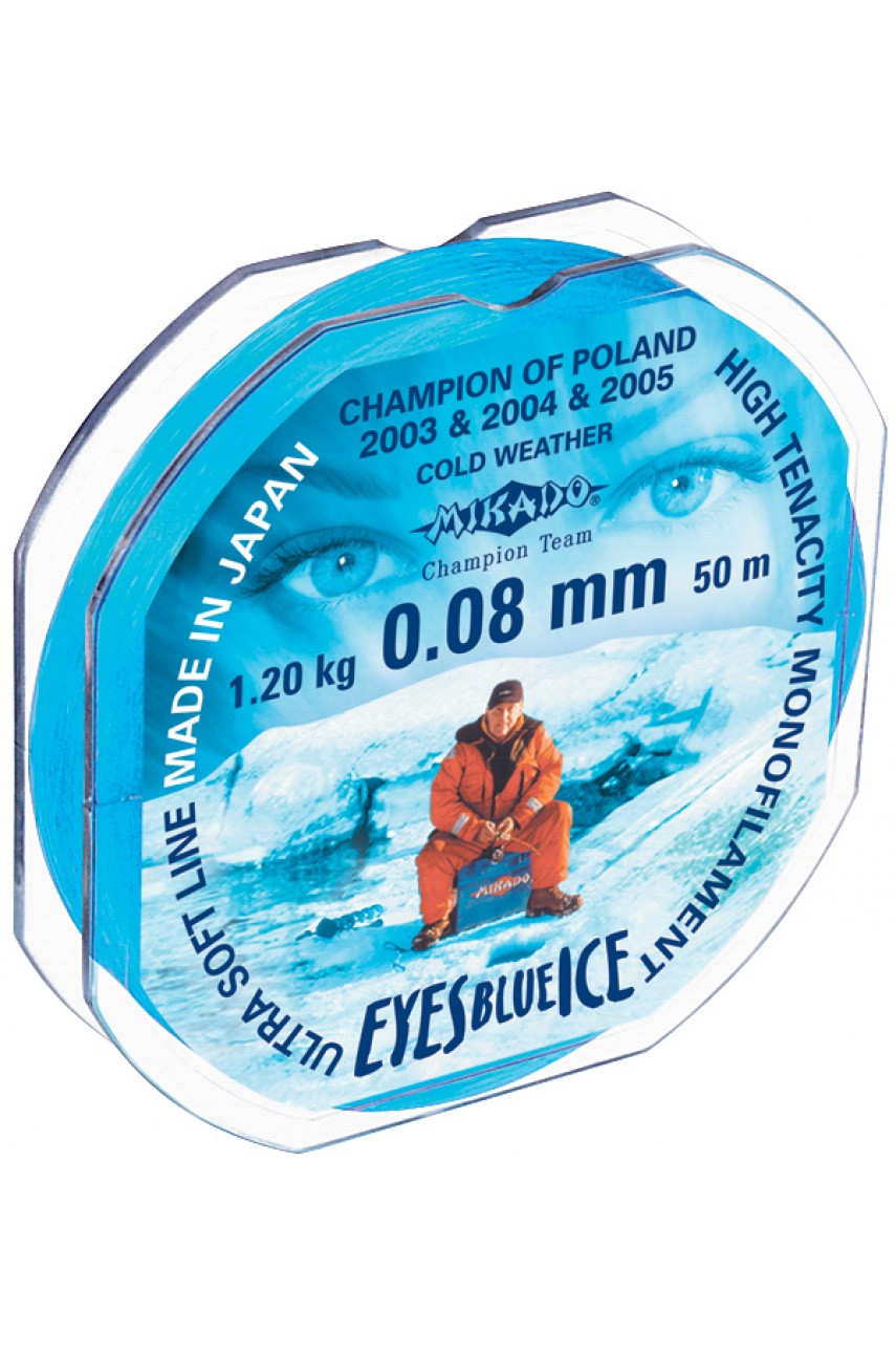 Леска мононить Mikado EYES BLUE ICE 0,16 (25 м) - 3.80 кг. модель ZHC-016 от Mikado