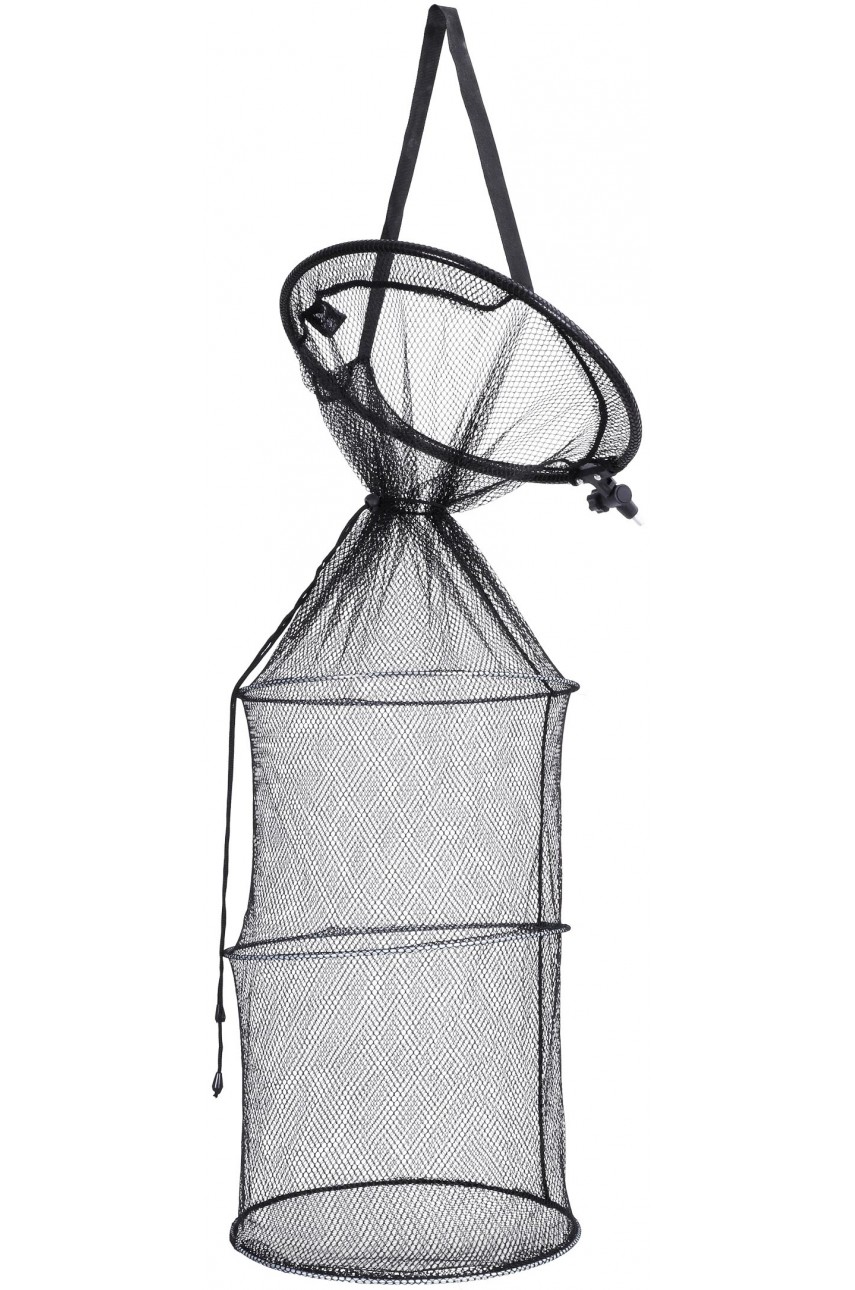 Садок рыболовный Mikado с металлическими обручами и раскладной под колышек 40/35 см x 100 см