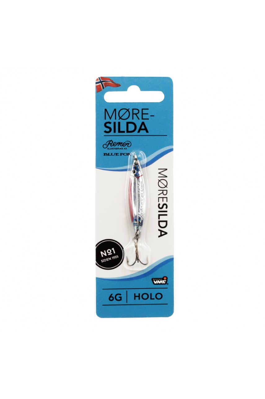 Блесна колебл. BLUE FOX Moresilda Holographic 06 /02 (Silver Red)