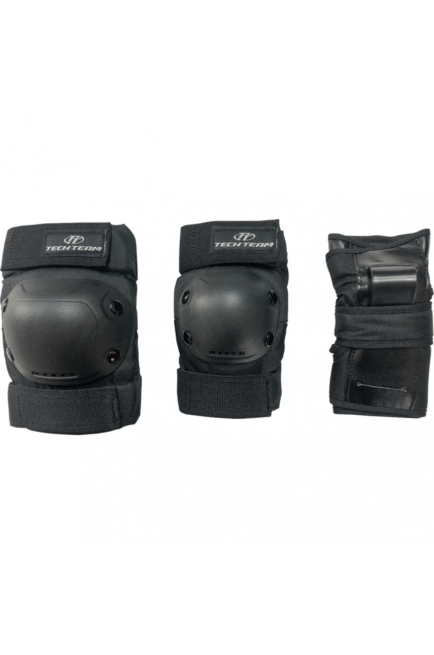Набор защиты TECH TEAM SAFETY LINE черный 900 (M) колени, локти, перчатки NN002376