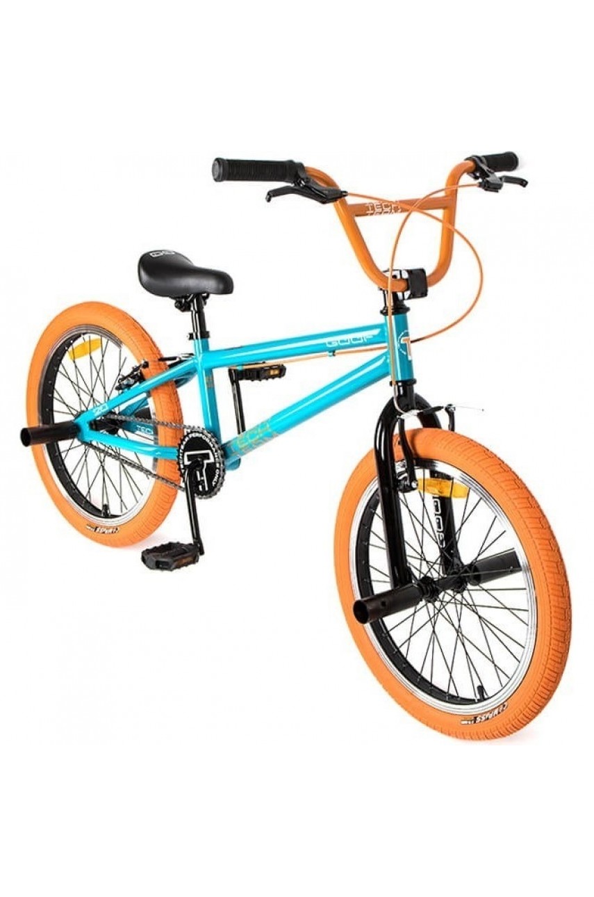Велосипед TECH TEAM BMX GOOF бирюзово-оранжевый 20 ' NN002558