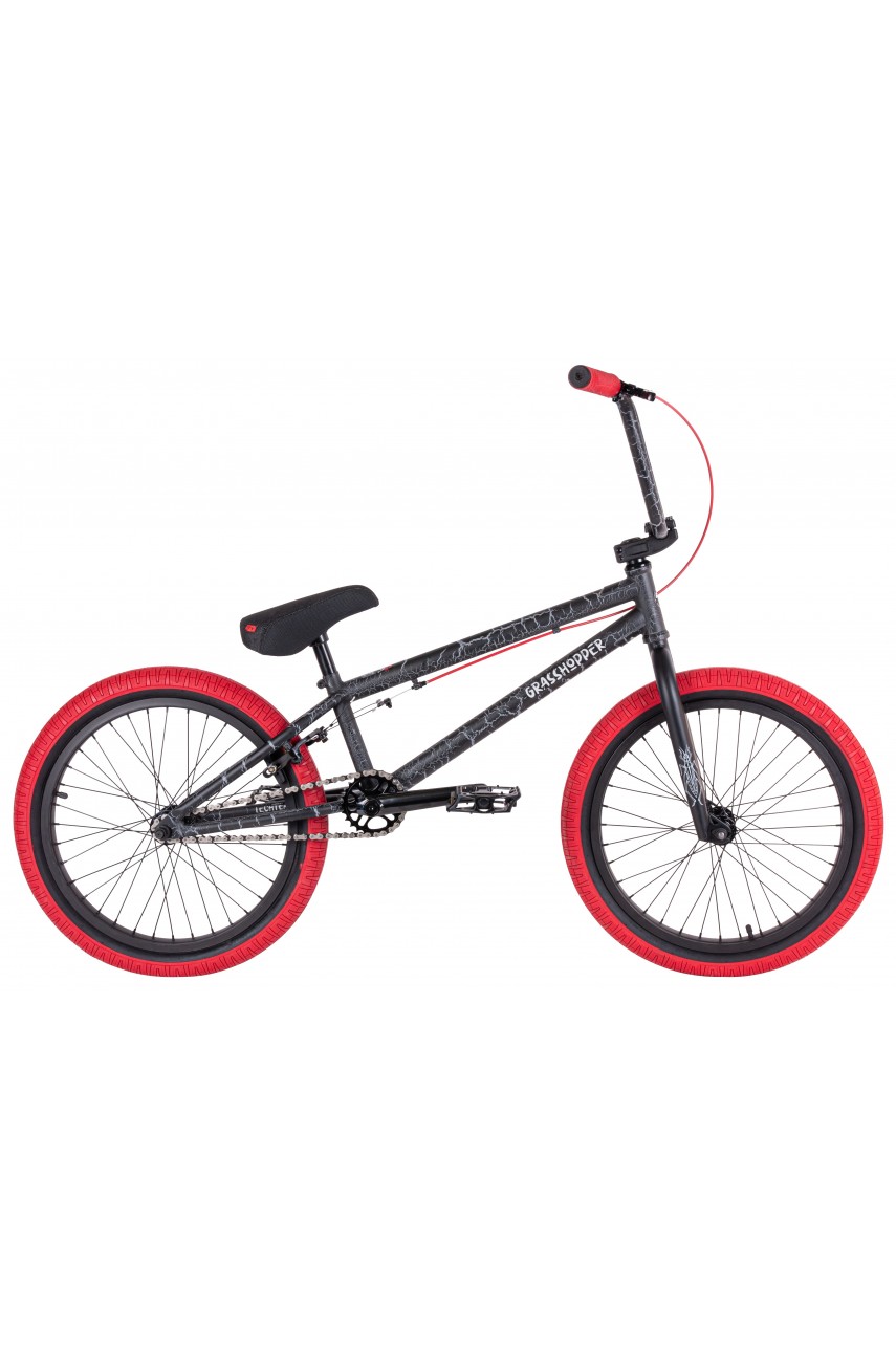 Велосипед BMX TECH TEAM GRASSHOPPER 20' 2022 черно-красный NN002566
