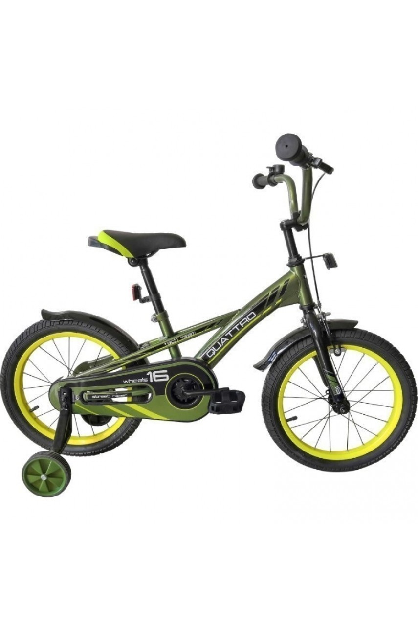 Детский велосипед TECH TEAM QUATTRO хаки 12' NN002662