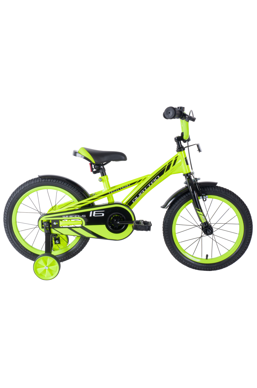 Детский велосипед TECH TEAM QUATTRO зеленый 14 ' NN002664