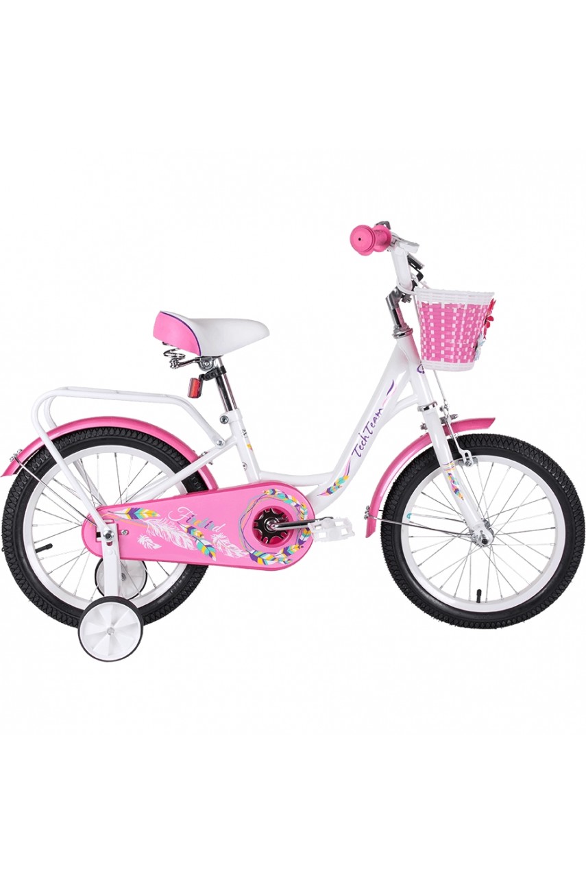 Детский велосипед TECH TEAM FIREBIRD 14' бело-розовый (сталь) 2023 NN010211