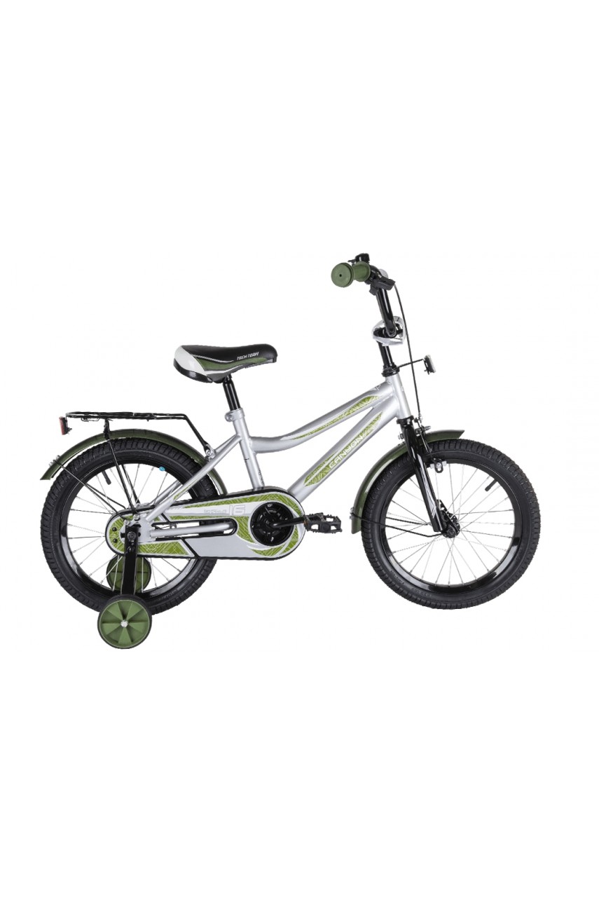 Детский велосипед TECH TEAM CANYON 14' зелёный (сталь) 2023 NN010223