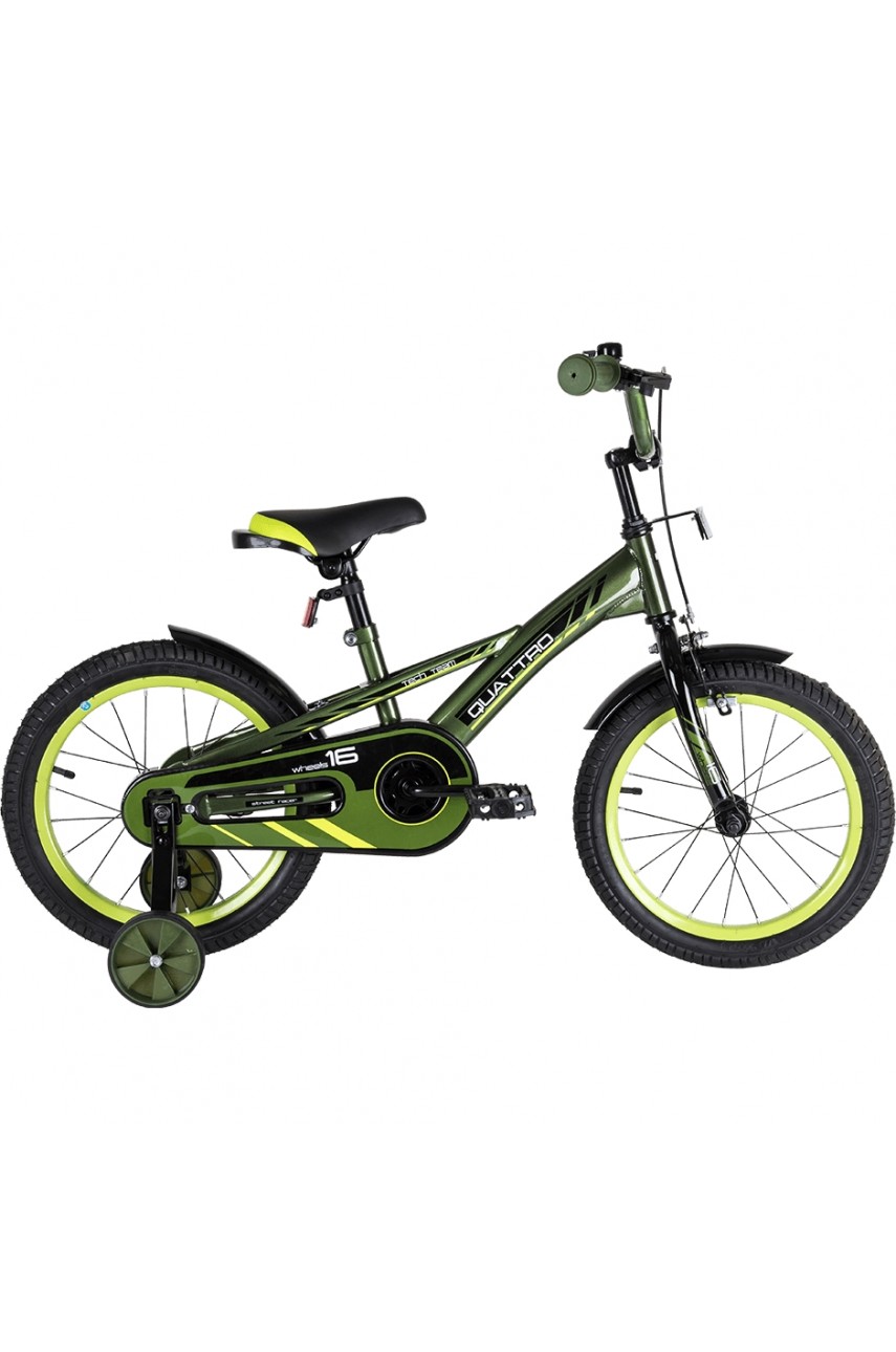 Детский велосипед TECH TEAM QUATTRO 16' синий (сталь) 2023 NN010237