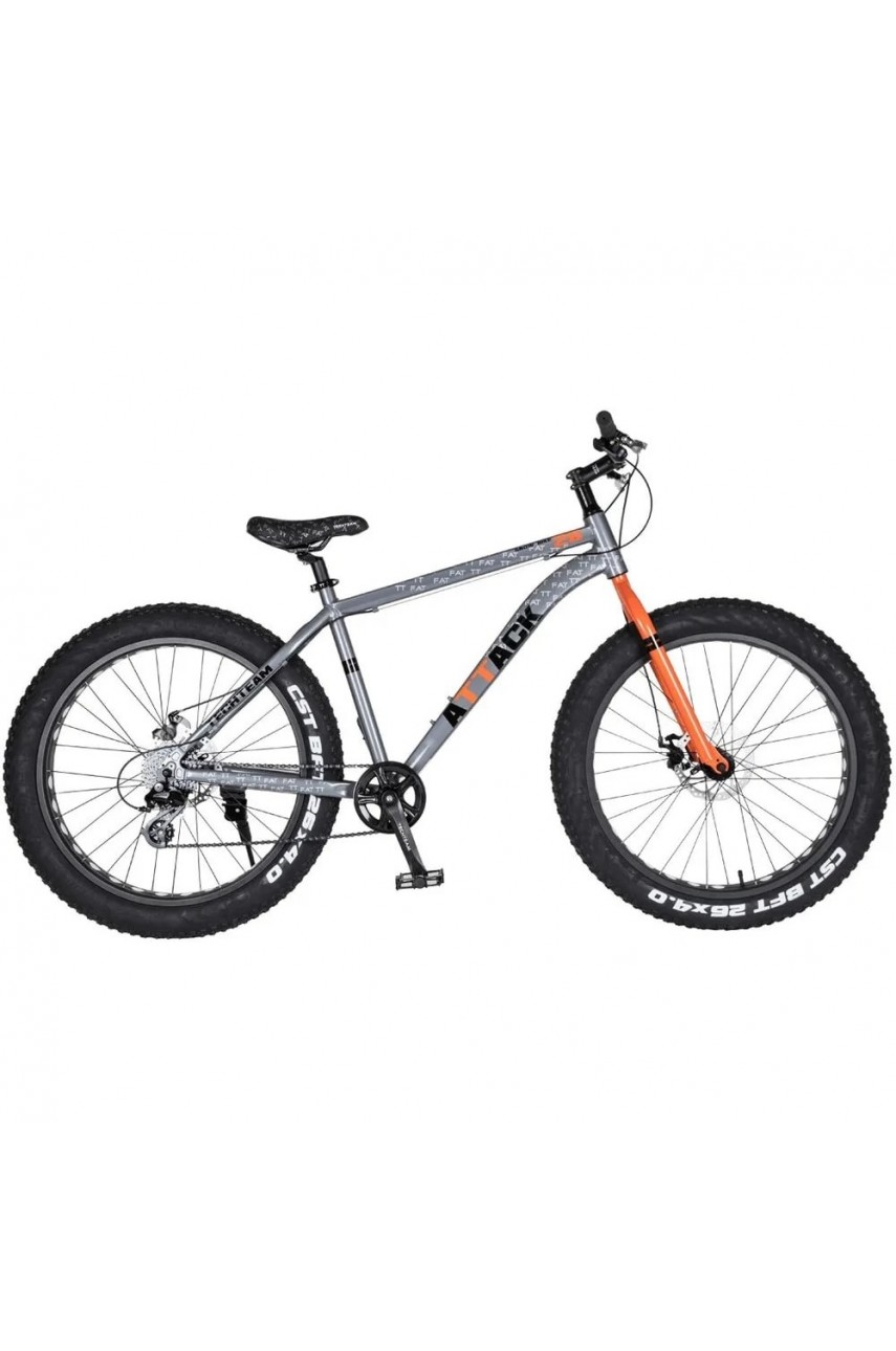 Велосипед TECH TEAM ATTACK 26'х19' Fat оранжевый 2023 NN010431