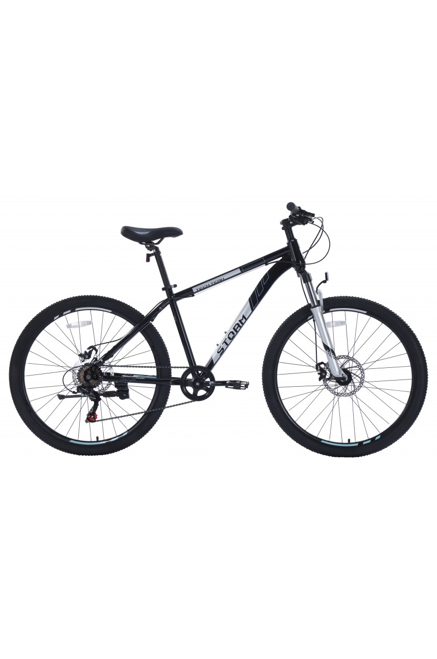 Велосипед TECH TEAM STORM 27,5'х17' чёрно-белый 2023 NN010448
