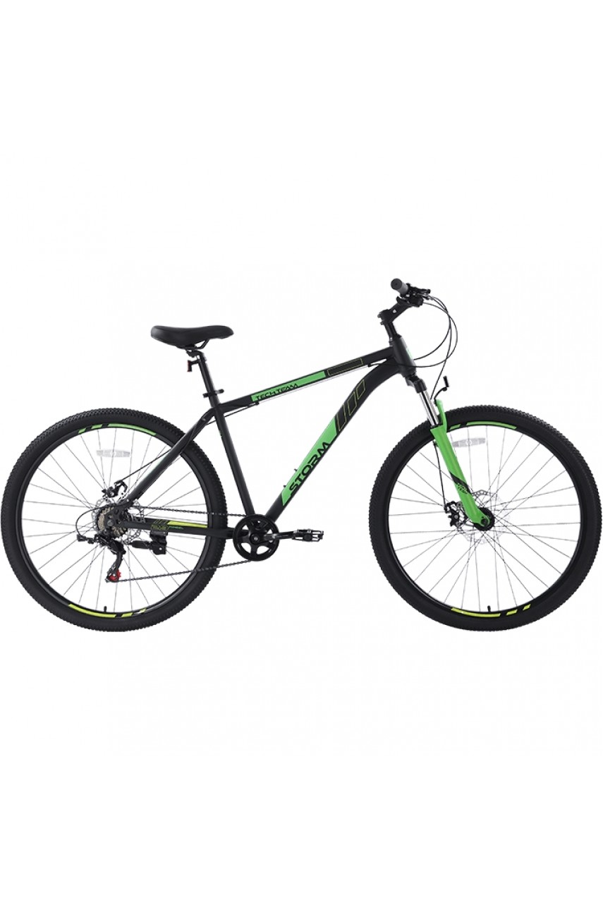 Велосипед TECH TEAM STORM 29'х19' чёрно-зелёный 2023 NN010452