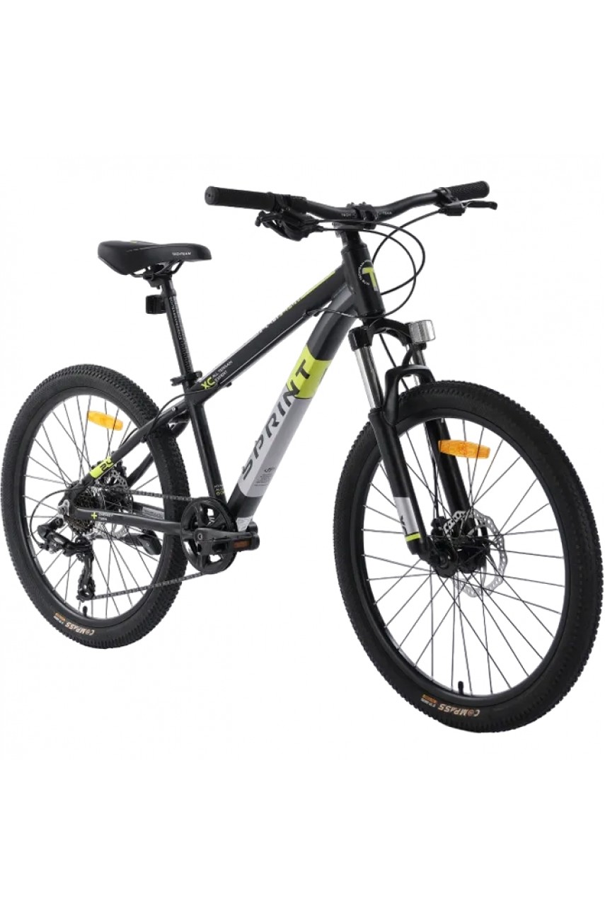 Городской велосипед TECH TEAM SPRINT 24''х13'' чёрно-жёлтый 2023 NN010459