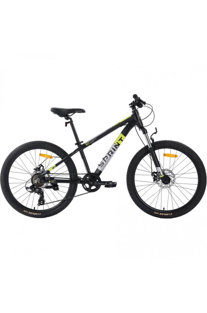 Городской велосипед TECH TEAM SPRINT 24''х13'' чёрно-жёлтый 2023 NN010459