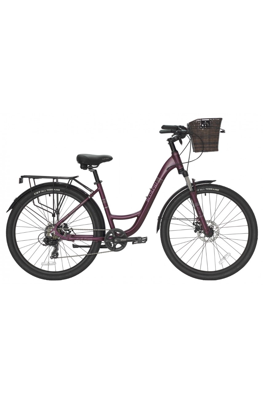 Велосипед TECH TEAM SCORPIO 26'х16' вишневый 2024 NN012239