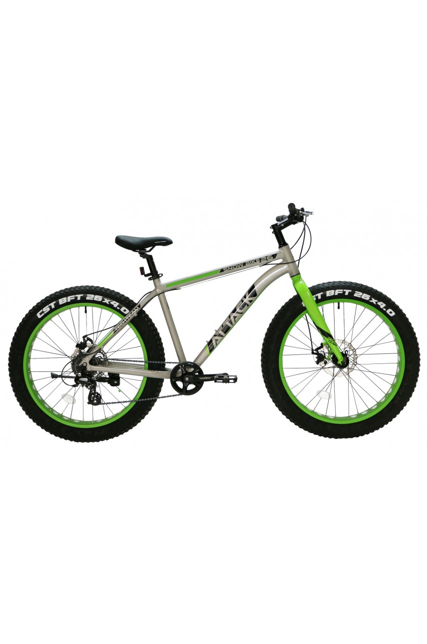 Велосипед TECH TEAM ATTACK 26'х19' Fat зеленый 2024 NN012248