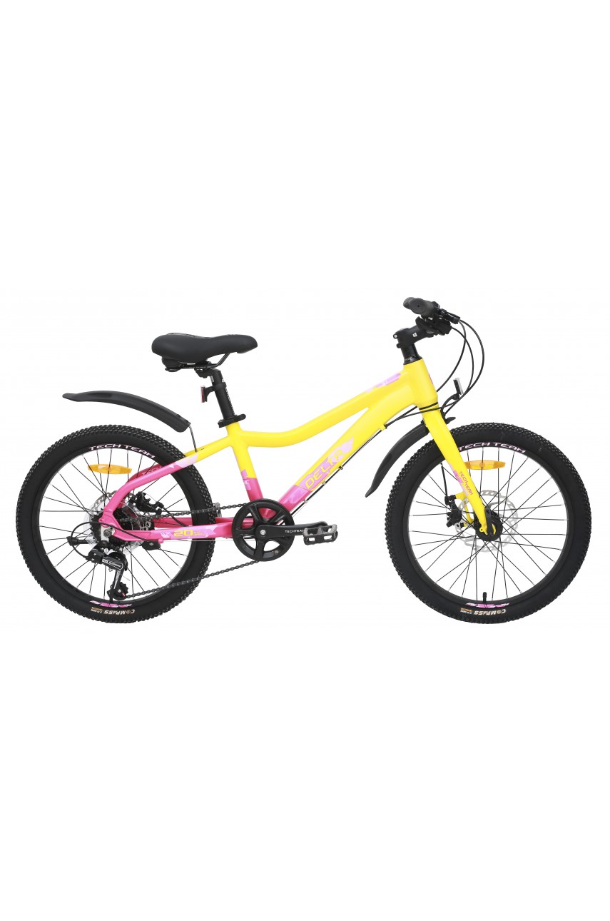 Велосипед TECH TEAM Delta 20'х11' желтый 2024 (алюминий) NN012315
