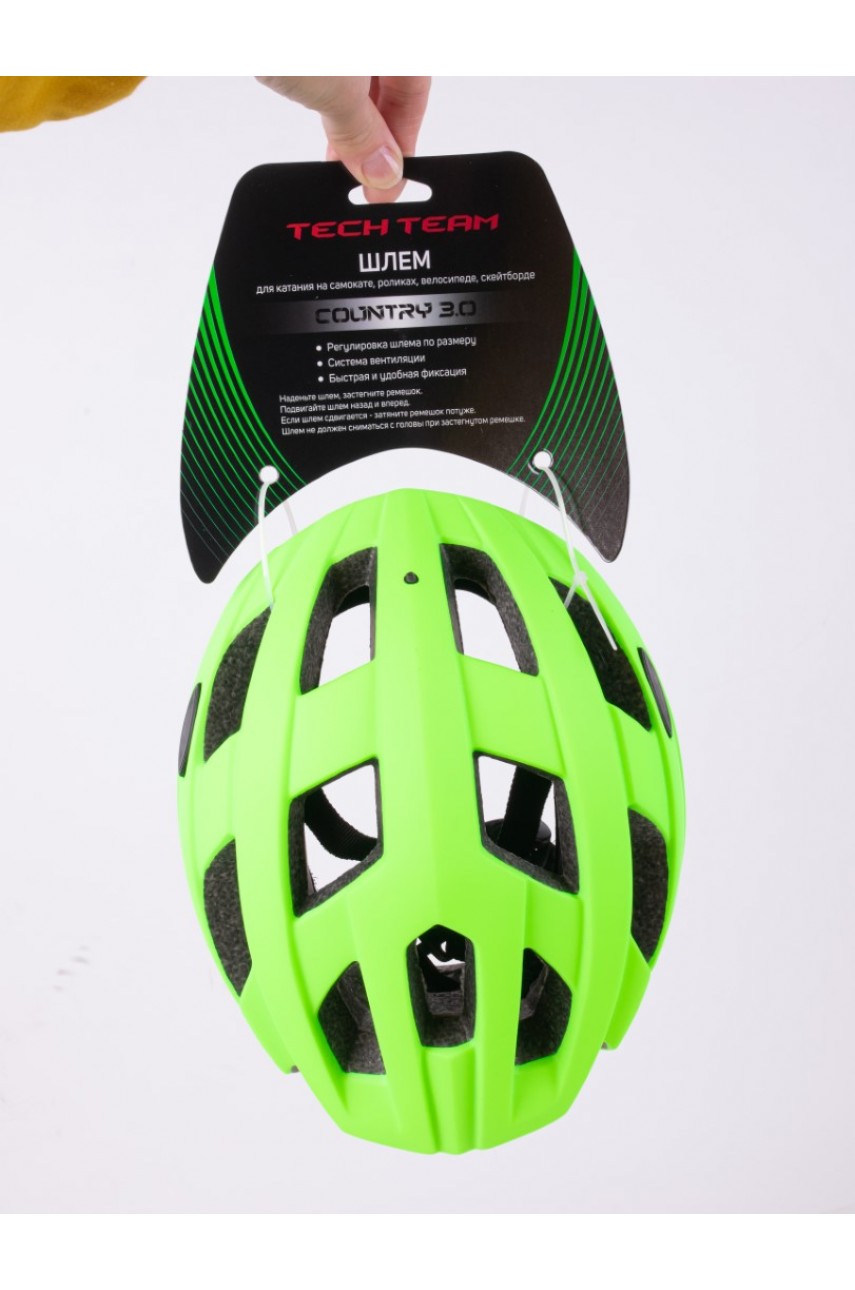 Шлем TECH TEAM Country 3.0 Green (Yellow) 1/24 NN012491