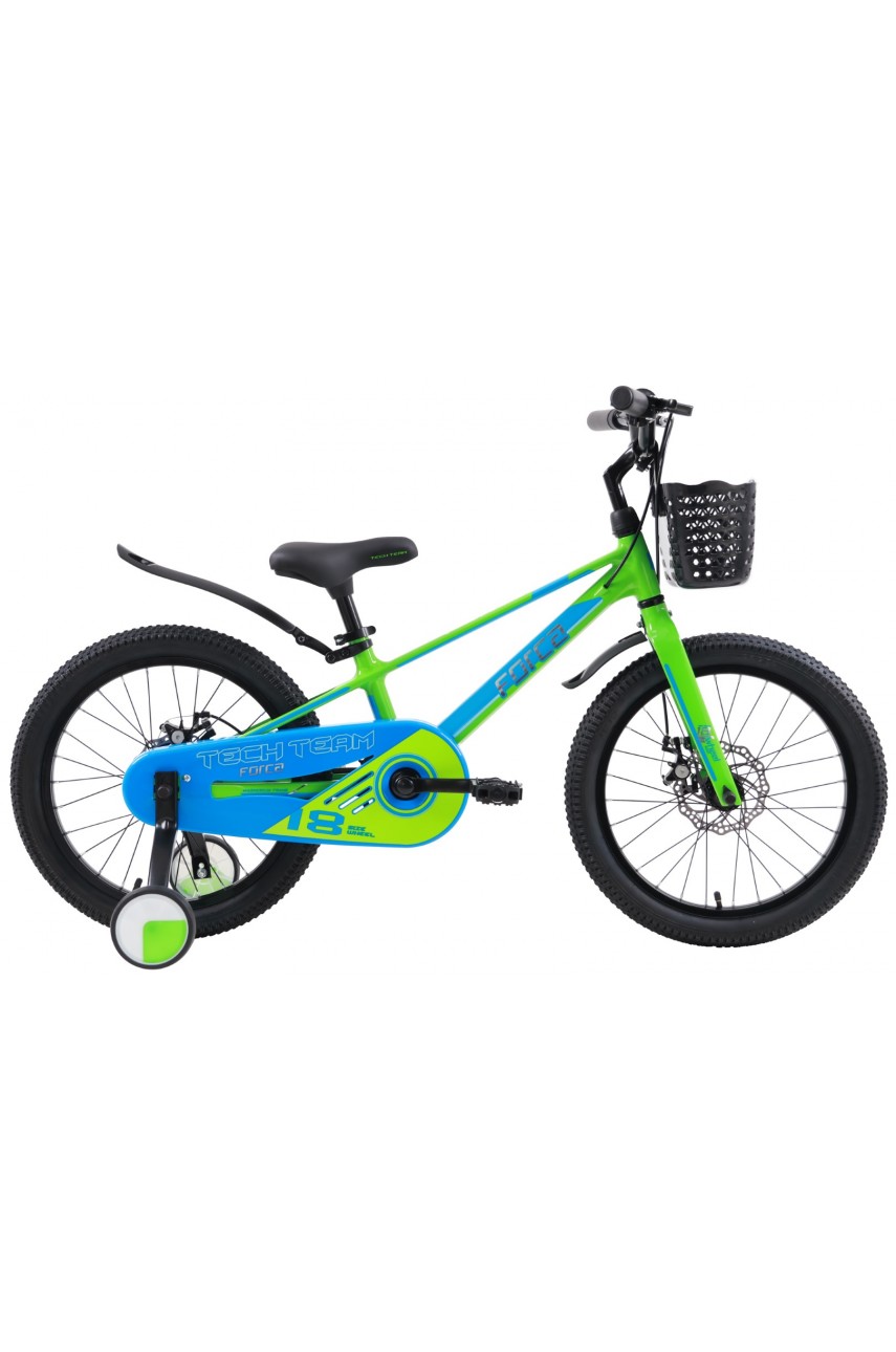 Детский велосипед TECH TEAM Forca 16' green/blue (магниевый сплав) NN012546