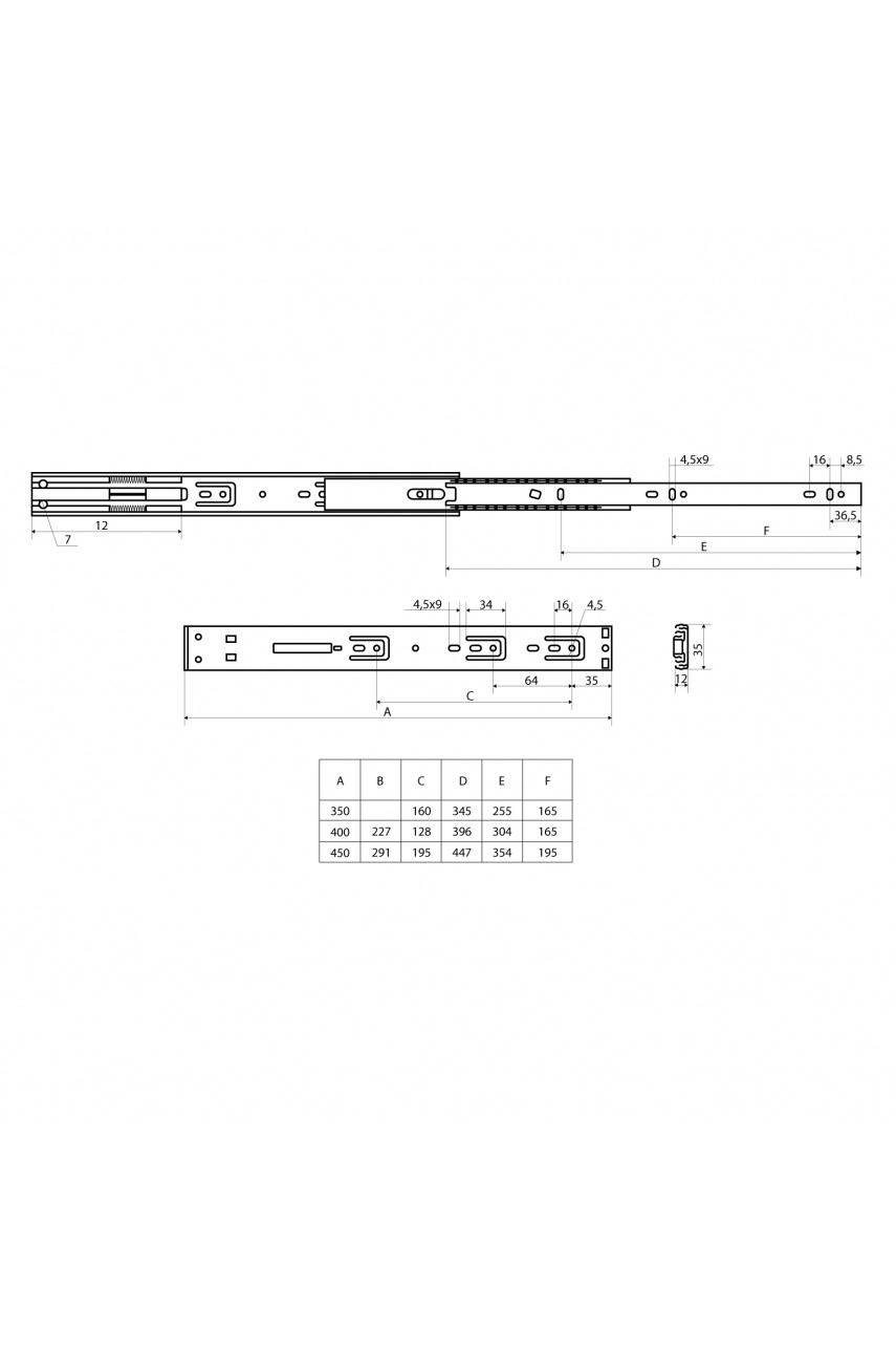 StahlBuro направляющие шариковые с доводчиком (2 шт.) 35-350 /14