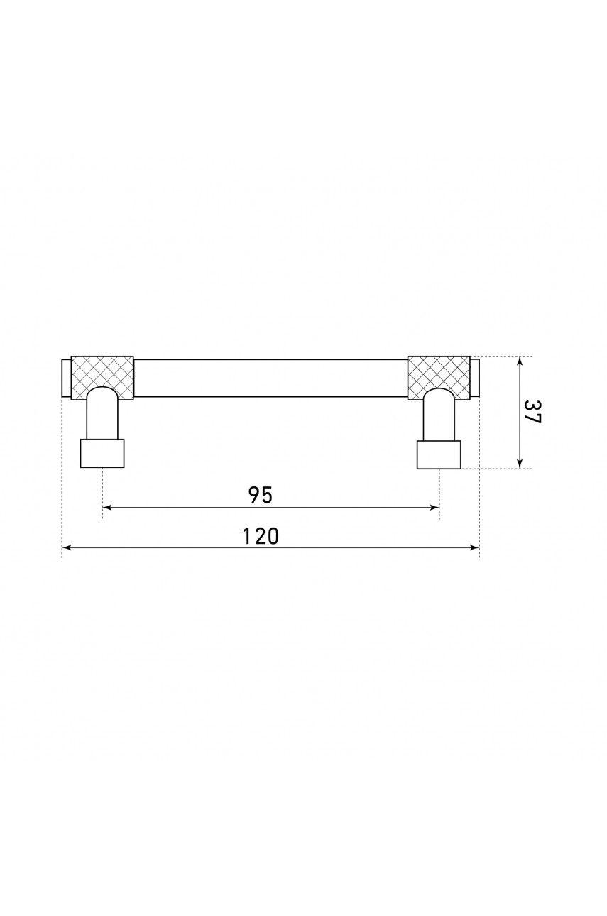 StahlBuro AP2307-96 2шт., W матовый белый хром. Ручка-скоба мебельная (20, 200)