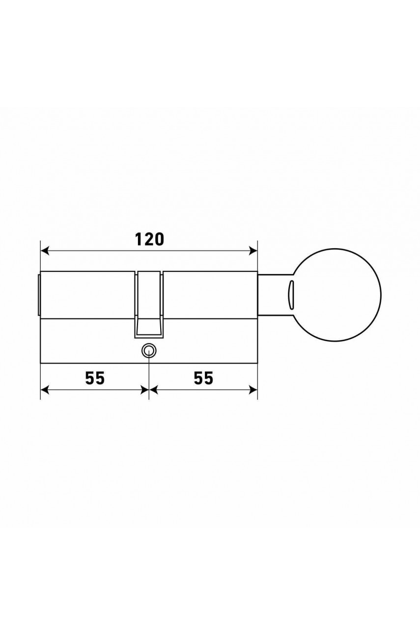 АЛЛЮР HD FG 120-5К CP[55Gх10х55](60x60G) хром перф.кл БЛИСТЕР Цилиндровый механизм