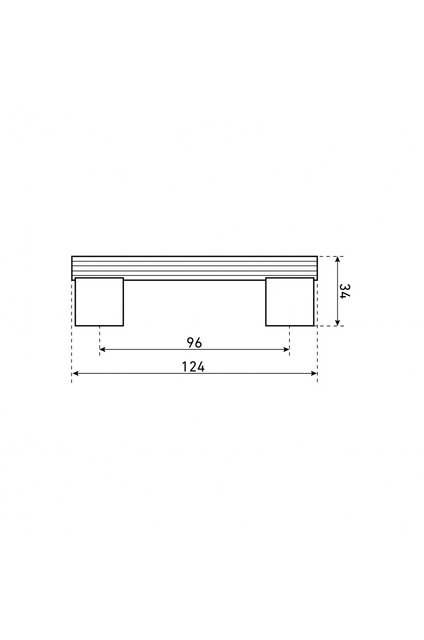 StahlBuro AP2313-96 2шт., W матовый белый хром. Ручка-скоба мебельная (20, 200)