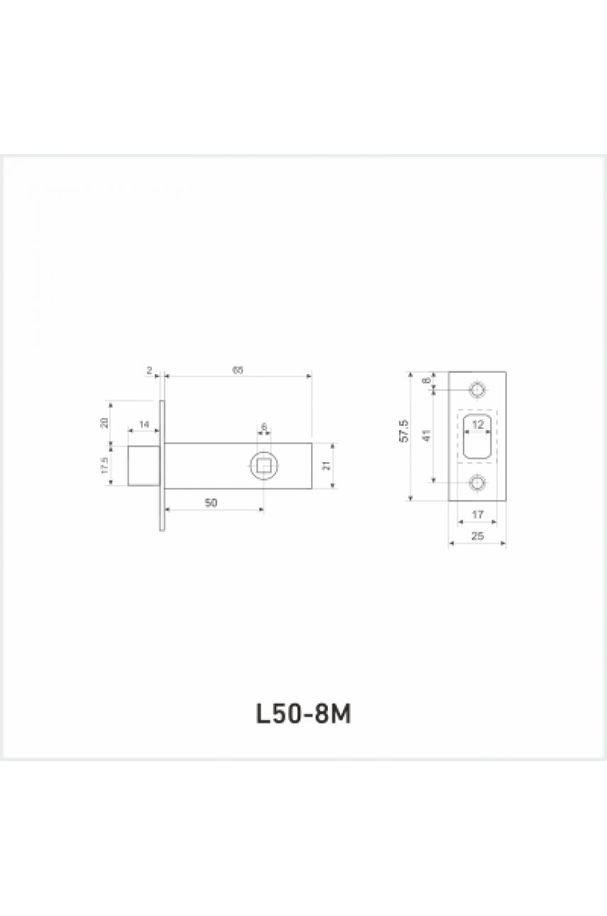 АЛЛЮР АРТ L50-8M CP хром магнитная б/ручек Защёлка (100)