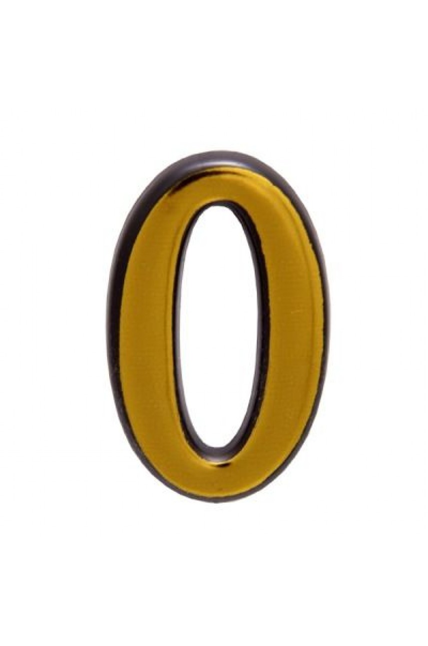 Цифра дверная АЛЛЮР пластик '0' золото (3000,20!!!)