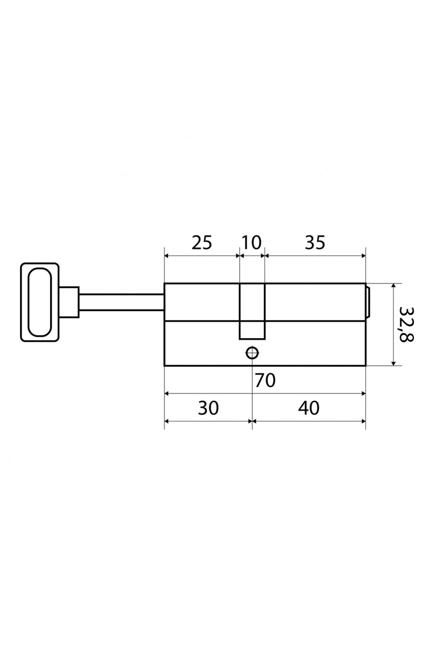 Стандарт MAX 70 S (40x30S) SN 5кл перф.ключ/верт. Цилиндровый механизм
