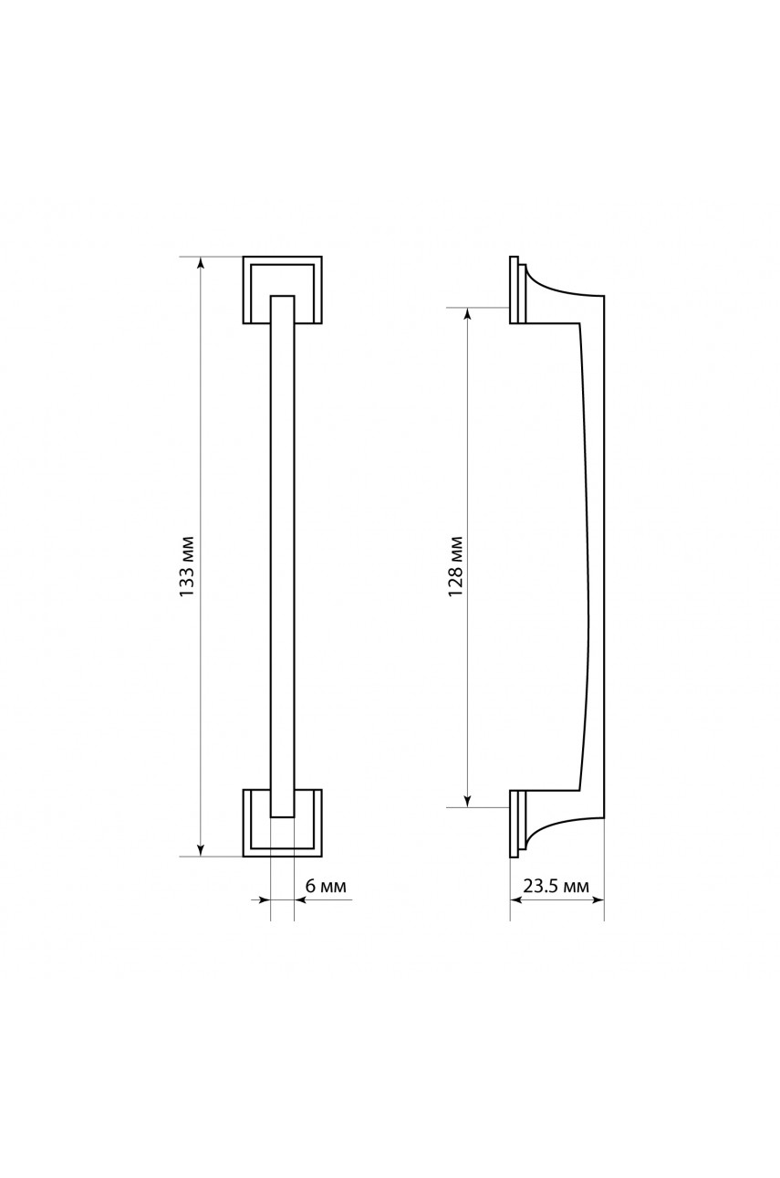 StahlBuro C2525-96 2шт., AB состаренная бронза. Ручка-скоба мебельная (20, 200)