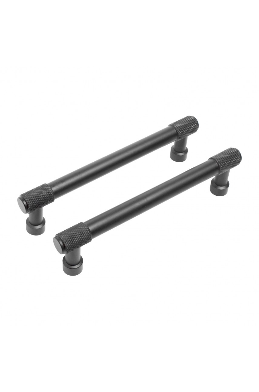 StahlBuro AP2307-128 2шт., BL матовый черный. Ручка-скоба мебельная (15, 150)