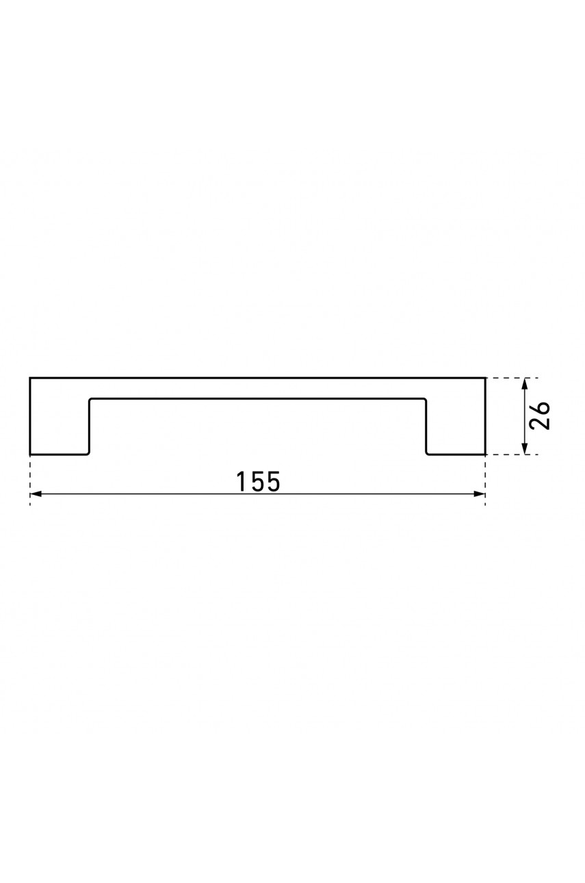 StahlBuro A302-128 2шт., BL матовый черный. Ручка-скоба мебельная (15, 150)