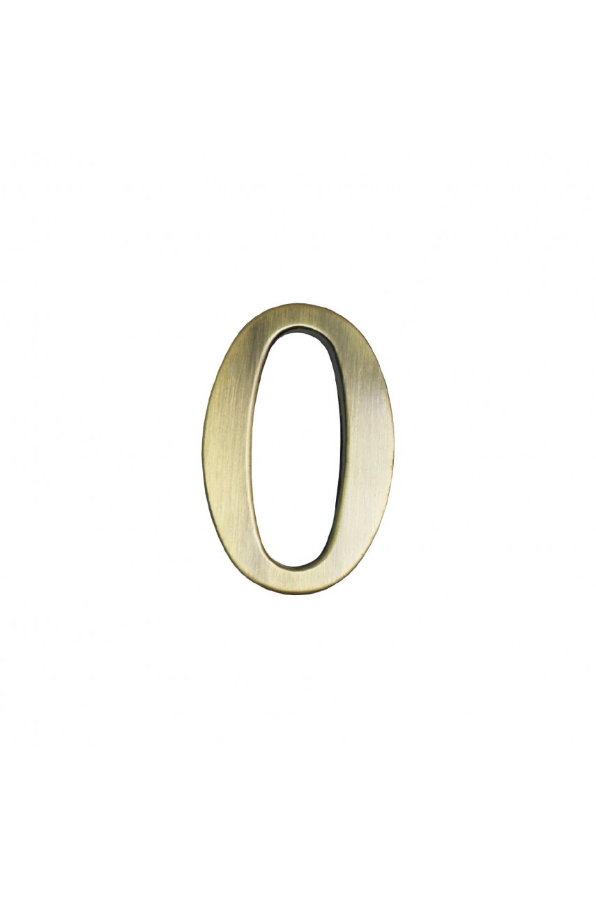 Цифра дверная АЛЛЮР '0' на клеевой основе  бронза (600,20)