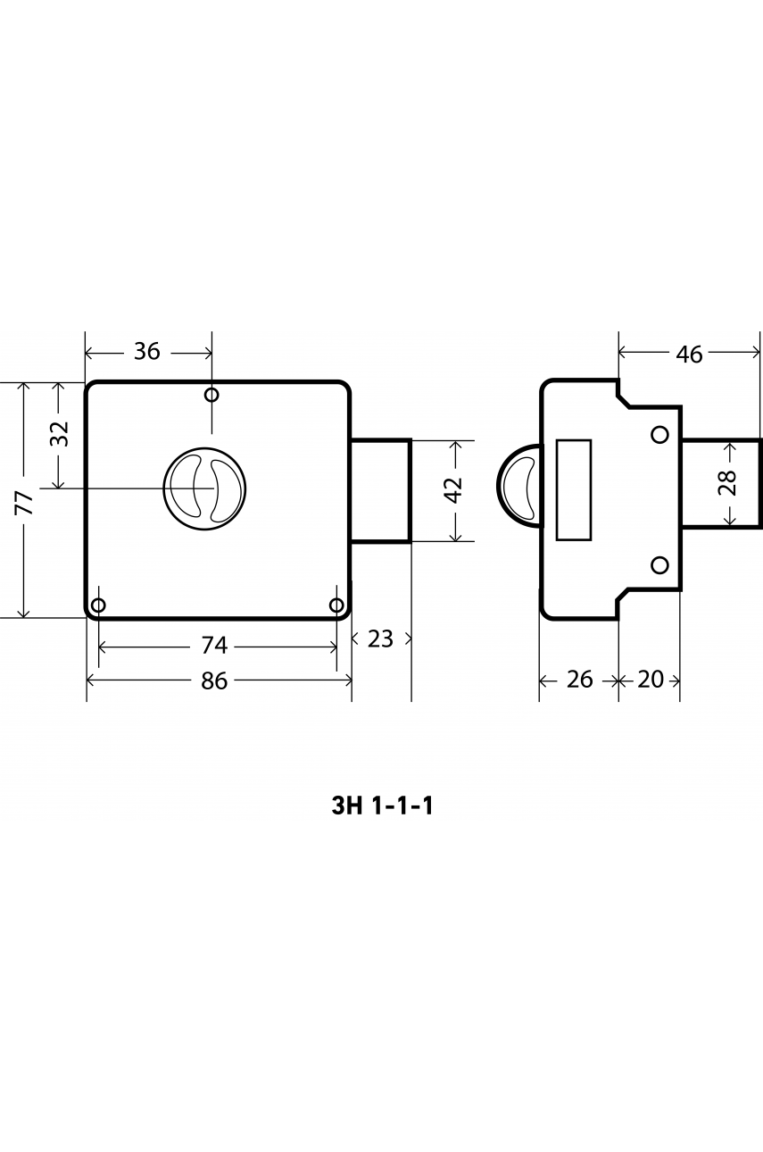 АЛЛЮР ЗН 1-1-1 Замок накладной
