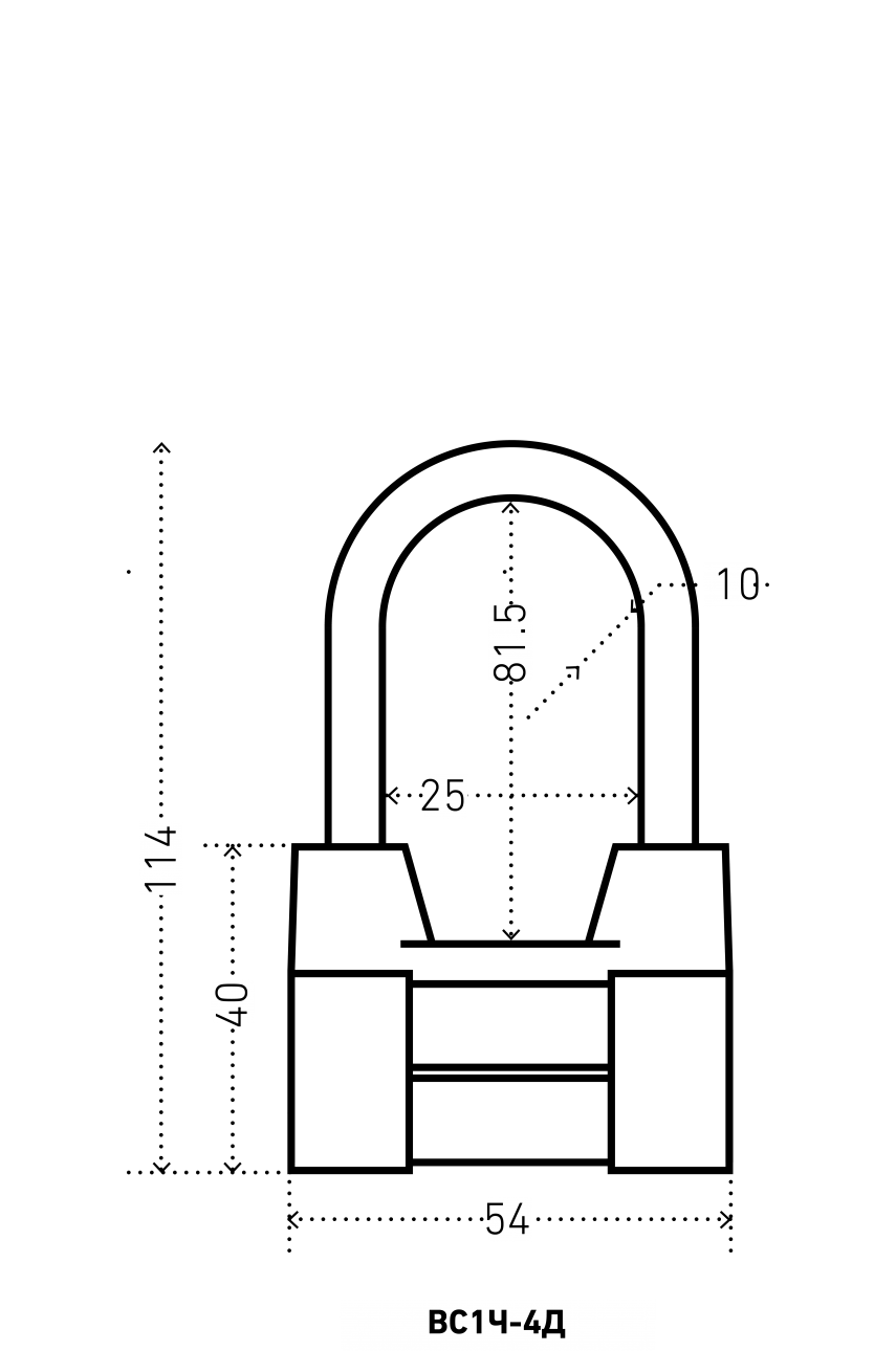 АЛЛЮР ВС2-4-01С d10мм Замок навесной