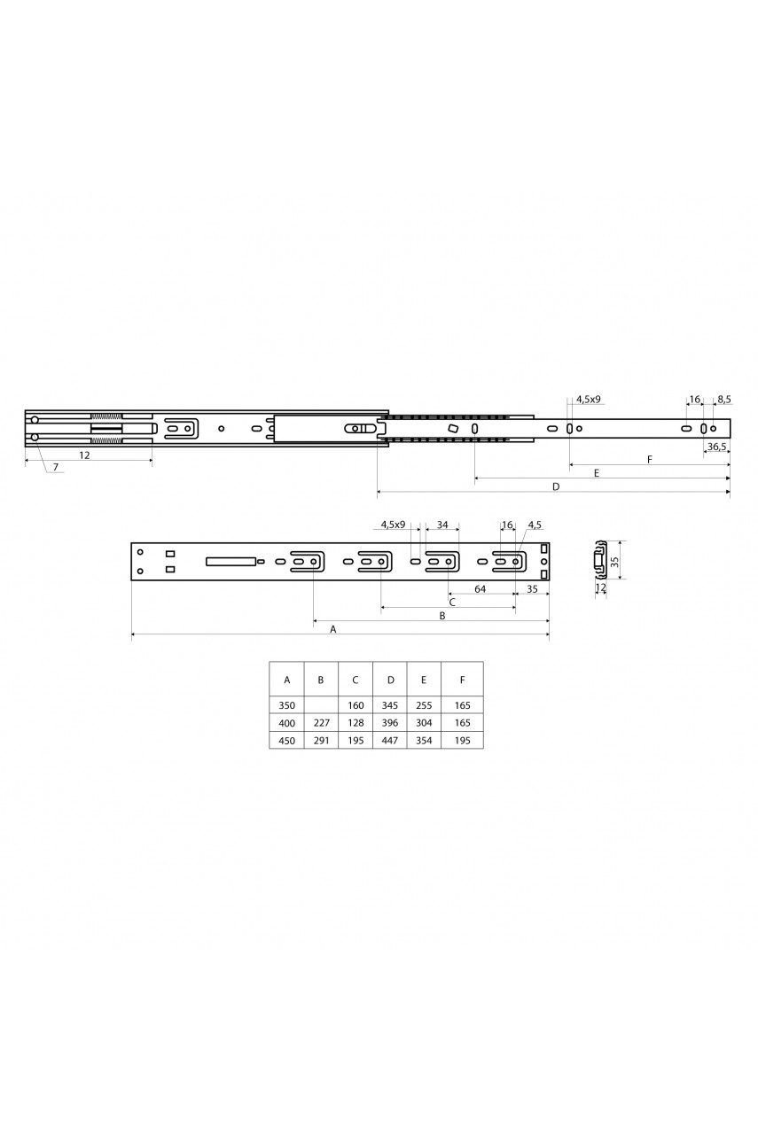 StahlBuro направляющие шариковые с доводчиком (2 шт.) 35-400 /16