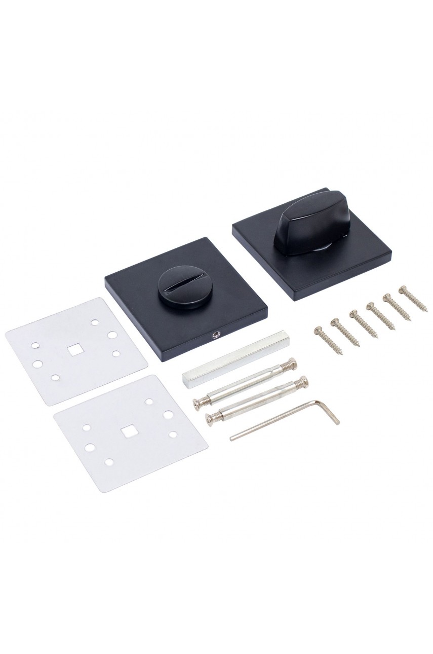 АЛЛЮР АРТ ЛАНА BL/BL +L7050S BL+BK-S2 BL(86150/S7050) матовый черный Компл ручка и защ с фикс