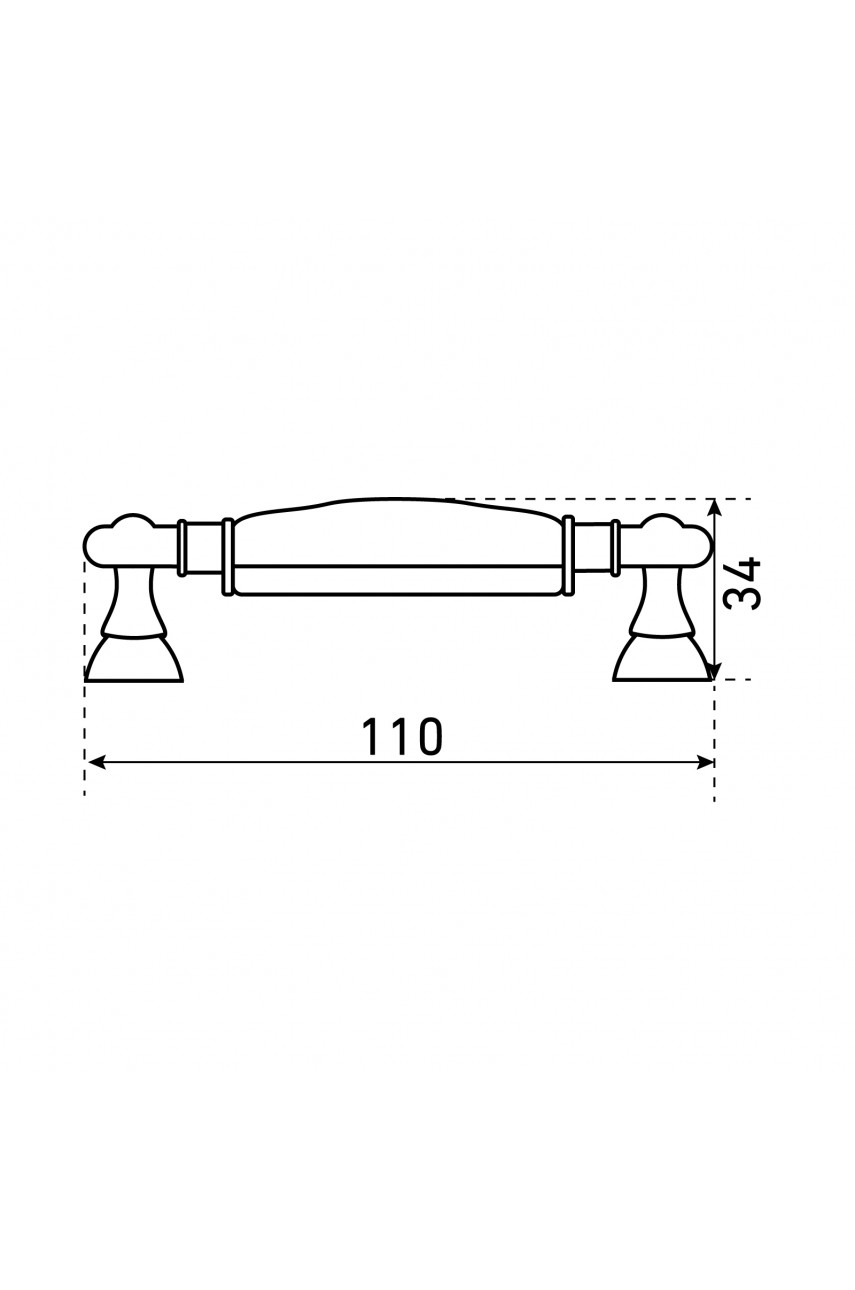 StahlBuro C2499-96 2шт., AB состаренная бронза. Ручка-скоба мебельная (15, 150)