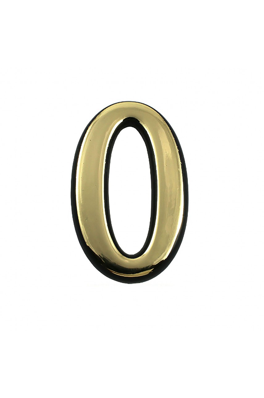Цифра дверная АЛЛЮР БОЛЬШАЯ пластик '0' золото (1000,50)