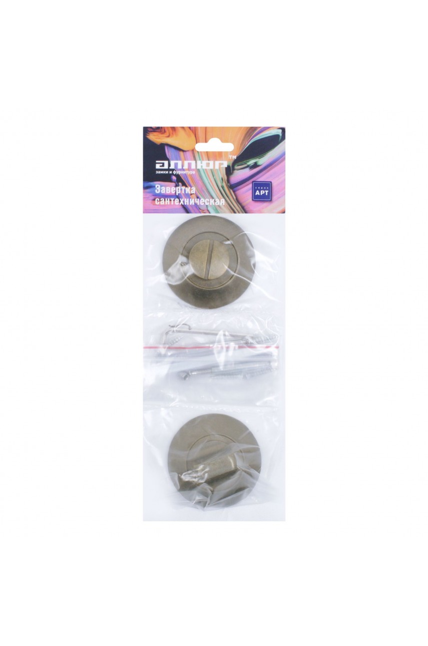 Сантехническая завертка к ручкам АЛЛЮР АРТ BK-R1 OB/OB (31132) состаренная бронза