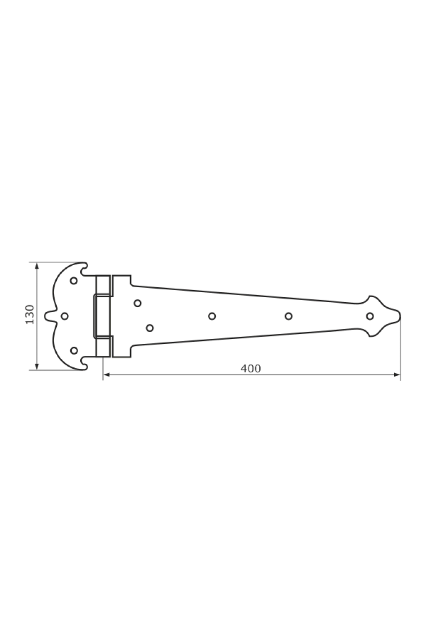 Домарт Петля-стрела фигурная ПС-400 мод.2 кованая СУЗДАЛЬ черный (10)