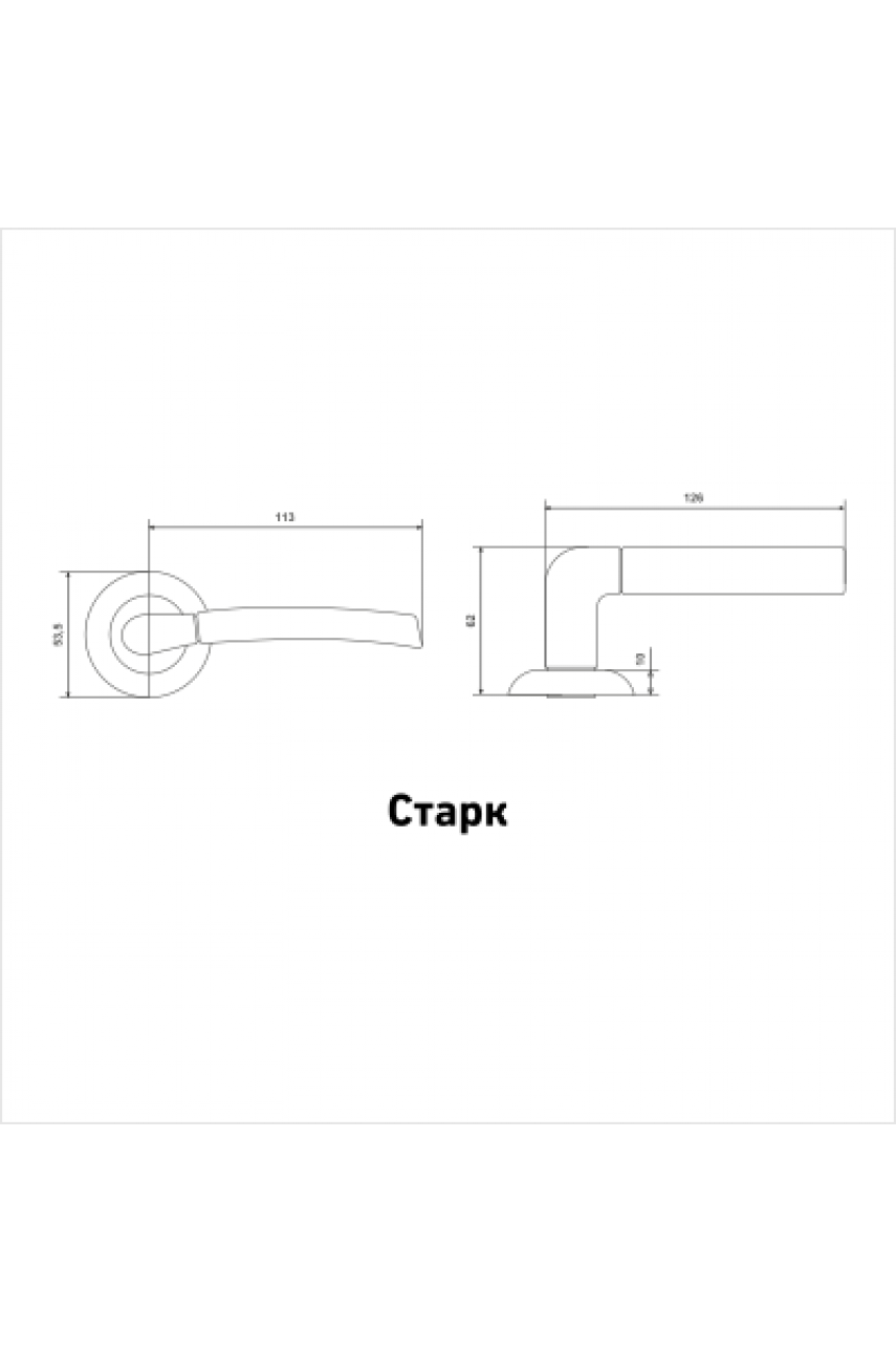АЛЛЮР АРТ 'СТАРК' ORB (1450) темная медь Комплект ручек
