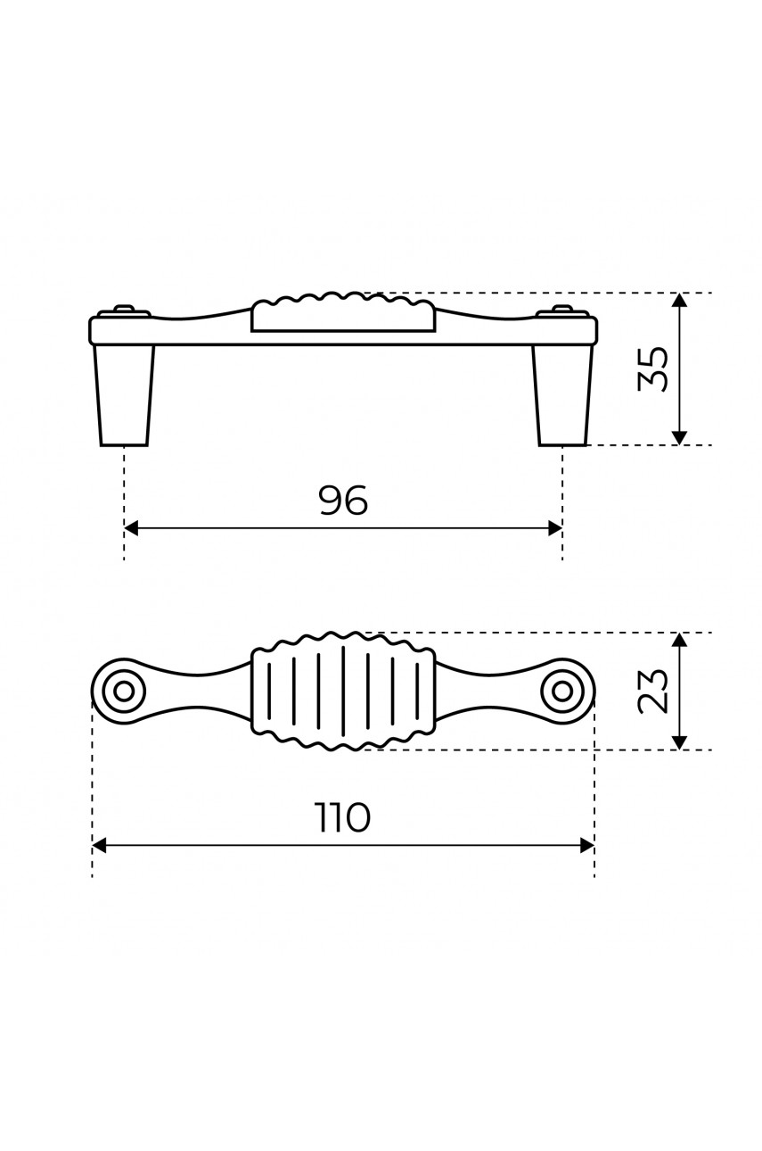 StahlBuro C2496-96 2шт., AS состаренное серебро. Ручка-скоба мебельная (10,100)